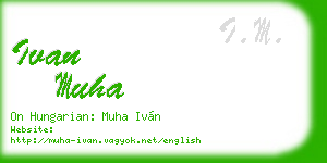 ivan muha business card